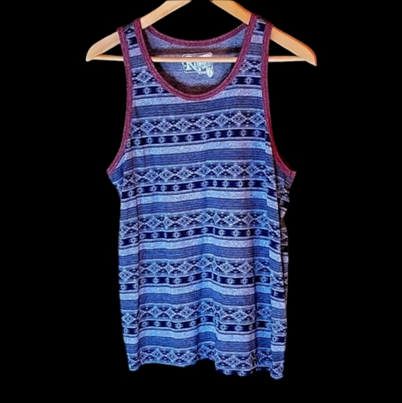 Retrofit Other - Retrofit Brand Mfg Men's Sleeveless Tribal Tank Top Blue Maroon, Size Small